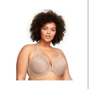 NWOT Glamorise Women's Front-Close T-Back Wonderwire Underwire  Size 48C